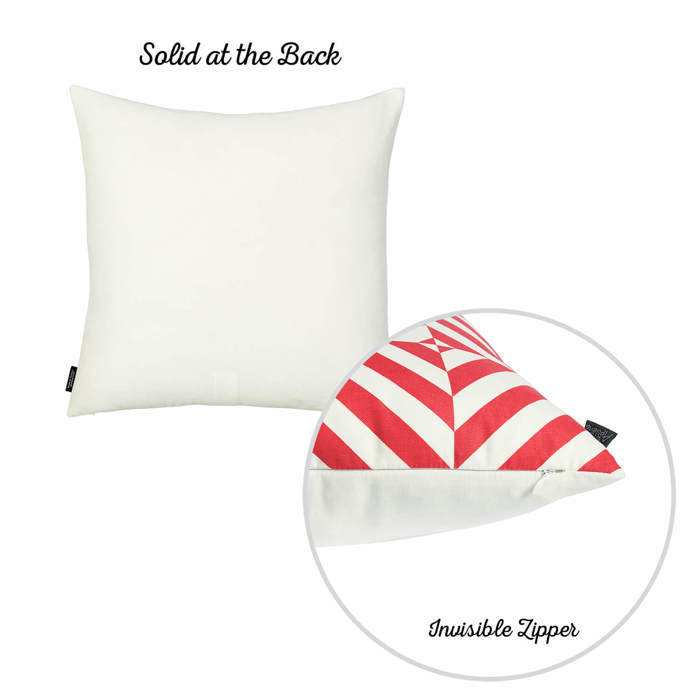 Decorative Geometric Diagonal Single Throw Pillow Cover 18" in. x 18" in. Square for Couch, Bedding