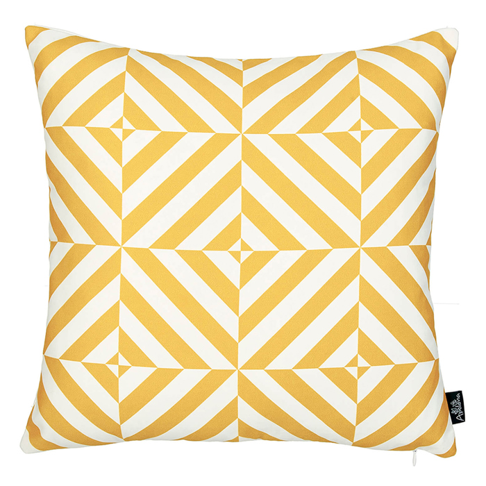 Decorative Geometric Diagonal Single Throw Pillow Cover 18" in. x 18" in. Square for Couch, Bedding