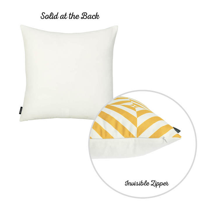 Decorative Geometric Diagonal Single Throw Pillow Cover 18" in. x 18" in. Square for Couch, Bedding