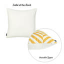 Square 18" x 18" Yellow, White Decorative Geometric Diagonal Single Throw Pillow Cover 18" in. x 18" in. Square for Couch, Bedding
