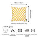 Square 18" x 18" Yellow, White Decorative Geometric Diagonal Set of 2 Throw Pillow Cover 18" in. x 18" in. Square for Couch, Bedding
