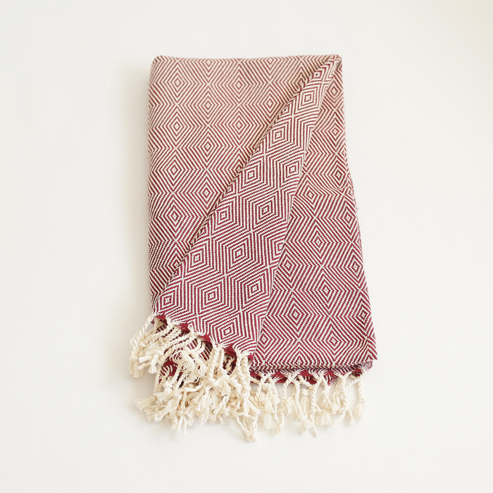 Handwoven Throw Blanket 40" x 70" Turkish Cotton 100% with Tassels for Couch, Sofa, Bedding