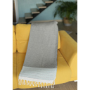 Blue 2-piece Handwoven Throw Blanket 40" x 70" Turkish Cotton 100% with Tassels for Couch, Sofa