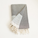 Blue 2-piece Handwoven Throw Blanket 40" x 70" Turkish Cotton 100% with Tassels for Couch, Sofa