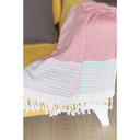 Red 2-piece Handwoven Throw Blanket 40" x 70" Turkish Cotton 100% with Tassels for Couch, Sofa