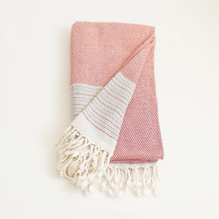 Handwoven Throw Blanket 40" x 70" Turkish Cotton 100% with Tassels for Couch, Sofa