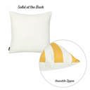 Yellow 2-piece Decorative Geometric Stripe Throw Pillow Cover 18" in. x 18" in. Square for Couch, Bedding