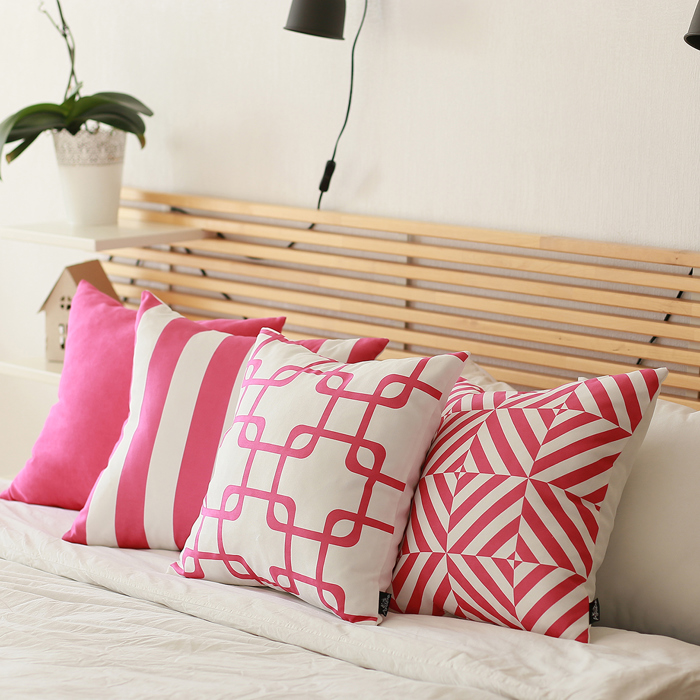Decorative Geometric Stripe Throw Pillow Cover 18" in. x 18" in. Square for Couch, Bedding