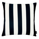 Black Single Decorative Geometric Stripe Throw Pillow Cover 18" in. x 18" in. Square for Couch, Bedding