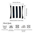Black 4-piece Decorative Geometric Stripe Throw Pillow Cover 18" in. x 18" in. Square for Couch, Bedding