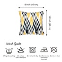 Black & Yellow Geometric Decorative Throw Pillow Cover 18" in. x 18" in.  Square for Couch, Bedding
