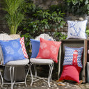 Anchor Single Nautical Coastal Decorative Throw Pillow Cover 18" in. x 18" in. Square 