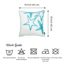 Sea Stars Single Nautical Coastal Decorative Throw Pillow Cover 18" in. x 18" in. Square 
