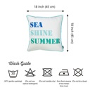 Sea Shine 2-piece Nautical Coastal Decorative Throw Pillow Cover 18" in. x 18" in. Square 
