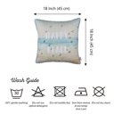 Happy Single Nautical Coastal Decorative Throw Pillow Cover 18" in. x 18" in. Square 