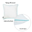 Sea Stars & Text 2-piece Nautical Coastal Decorative Sets of Throw Pillow Covers 18" in. x 18" in. Square