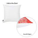 Red & Blue 2-piece Nautical Coastal Reef Decorative Single Throw Pillow Cover 18" in. x 18" in. Square