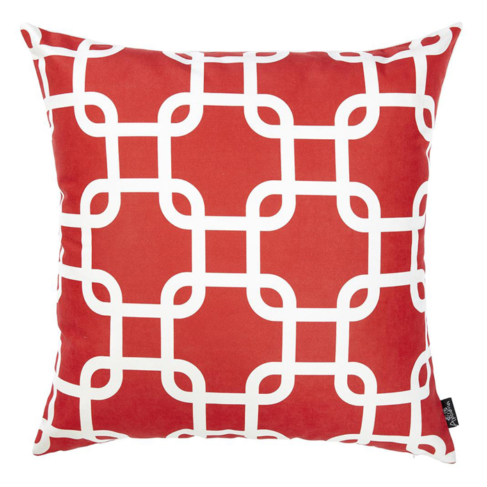 Nautical Geometric Decorative Throw Pillow Cover 18" in. x 18" in. Square