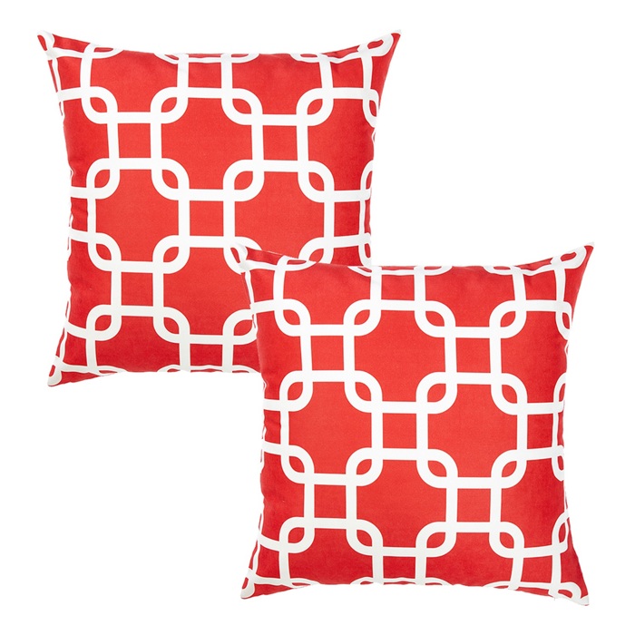 Nautical Geometric Decorative Throw Pillow Cover 18" in. x 18" in. Square