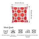 Red 2-piece Nautical Geometric Decorative Throw Pillow Cover 18" in. x 18" in. Square