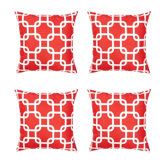 Nautical Geometric Decorative Throw Pillow Cover 18" in. x 18" in. Square