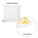 Yellow 2-piece Nautical Geometric Decorative Throw Pillow Cover 18" in. x 18" in. Square