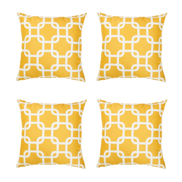 Nautical Geometric Decorative Throw Pillow Cover 18" in. x 18" in. Square