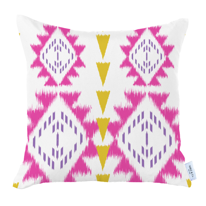 Ikat Lumbar 12"x 20" & Square 18"x 18" Boho Throw Pillow Covers Sets