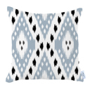Gray; White - 18x18 2-piece Ikat Lumbar 12"x 20" & Square 18"x 18" Boho Throw Pillow Covers Sets