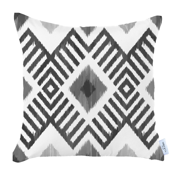 Ikat Lumbar 12"x 20" & Square 18"x 18" Boho Throw Pillow Covers Sets