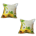 Design 1 2-piece Decorative Fall Thanksgiving Throw Pillow Cover Sunflowers 18" x 18" Lumbar & Square for Couch, Bedding