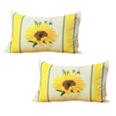 Design 3 - 12x20 2-piece Decorative Fall Thanksgiving Throw Pillow Cover Sunflowers 18" x 18" Lumbar & Square for Couch, Bedding