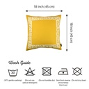 Yellow, White - 18x18 Single Decorative Throw Pillow Cover Greek Key Square & Lumbar for Couch, Bedding