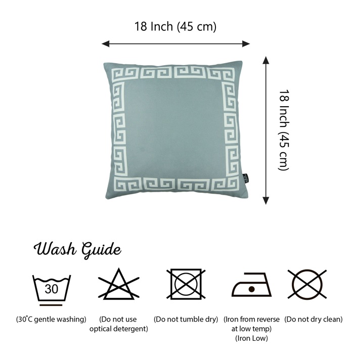 Decorative Throw Pillow Cover Greek Key Square & Lumbar for Couch, Bedding