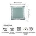 Gray, White - 18x18 4-piece Decorative Throw Pillow Cover Greek Key Square & Lumbar for Couch, Bedding