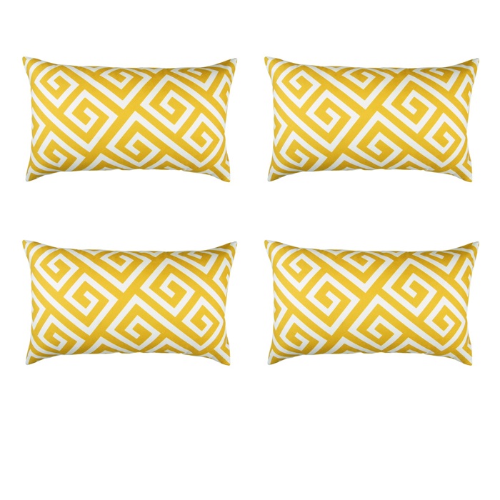 Decorative Throw Pillow Cover Greek Key Square & Lumbar for Couch, Bedding