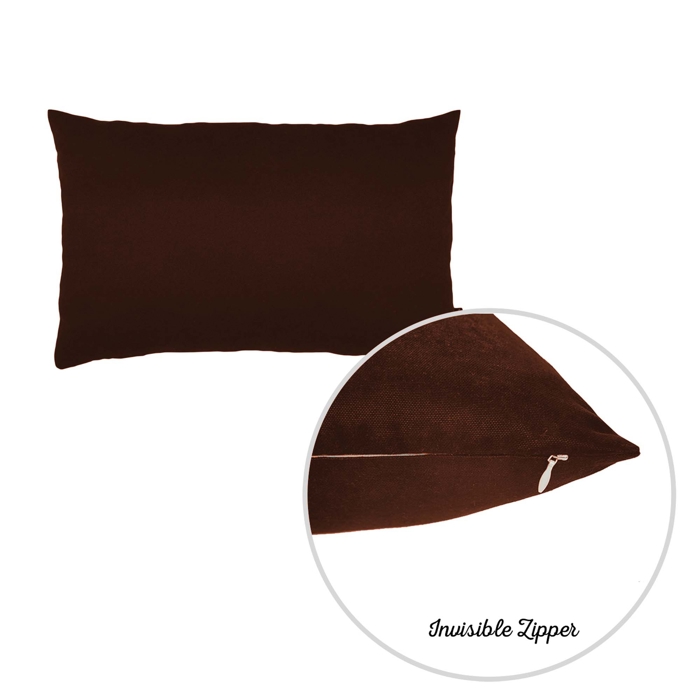 Honey Set of 2 Decorative Throw Pillow Cover Solid Color Lumbar & Square Pillowcase for Couch, Bedding