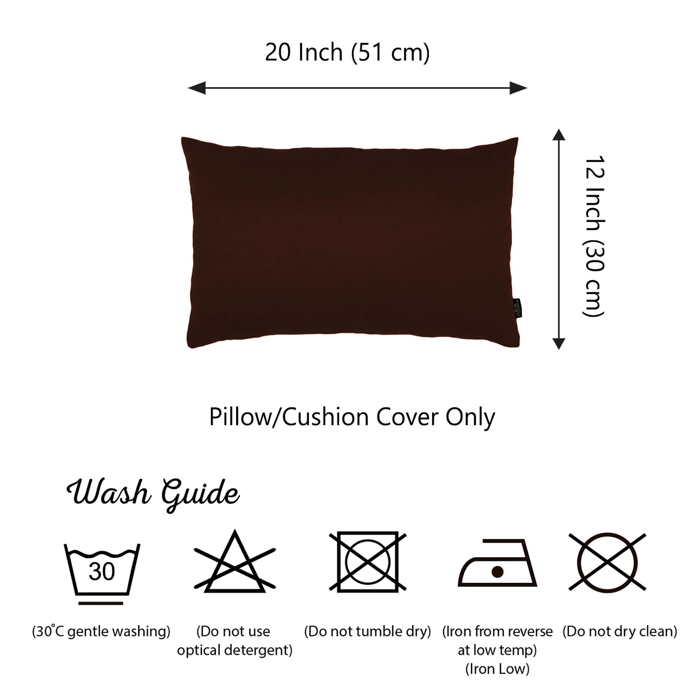 Honey Set of 2 Decorative Throw Pillow Cover Solid Color Lumbar & Square Pillowcase for Couch, Bedding