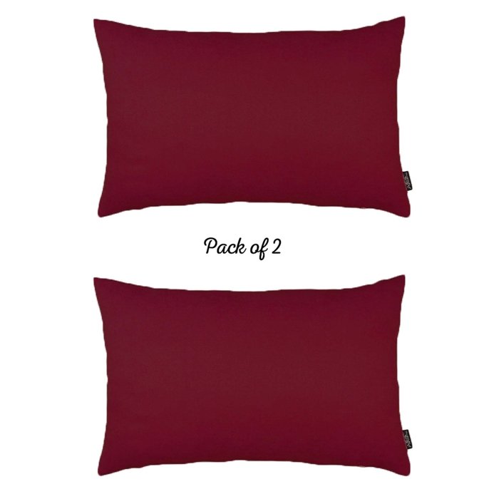 Honey Set of 2 Decorative Throw Pillow Cover Solid Color Lumbar & Square Pillowcase for Couch, Bedding