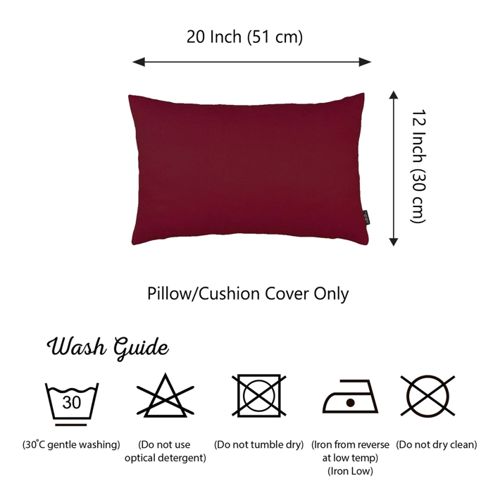 Honey Set of 2 Decorative Throw Pillow Cover Solid Color Lumbar & Square Pillowcase for Couch, Bedding
