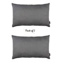 Gray 12X20" Honey Set of 2 Decorative Throw Pillow Cover Solid Color Lumbar & Square Pillowcase for Couch, Bedding