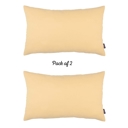 Beige 12X20" Honey Set of 2 Decorative Throw Pillow Cover Solid Color Lumbar & Square Pillowcase for Couch, Bedding