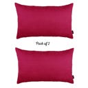 Pink 12X20" Honey Set of 2 Decorative Throw Pillow Cover Solid Color Lumbar & Square Pillowcase for Couch, Bedding