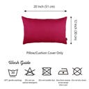 Pink 12X20" Honey Set of 2 Decorative Throw Pillow Cover Solid Color Lumbar & Square Pillowcase for Couch, Bedding