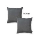 Gray 16X16" Honey Set of 2 Decorative Throw Pillow Cover Solid Color Lumbar & Square Pillowcase for Couch, Bedding
