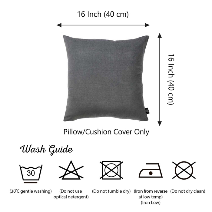 Honey Set of 2 Decorative Throw Pillow Cover Solid Color Lumbar & Square Pillowcase for Couch, Bedding