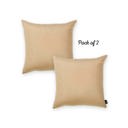 Beige 16X16" Honey Set of 2 Decorative Throw Pillow Cover Solid Color Lumbar & Square Pillowcase for Couch, Bedding