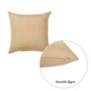 Beige 16X16" Honey Set of 2 Decorative Throw Pillow Cover Solid Color Lumbar & Square Pillowcase for Couch, Bedding