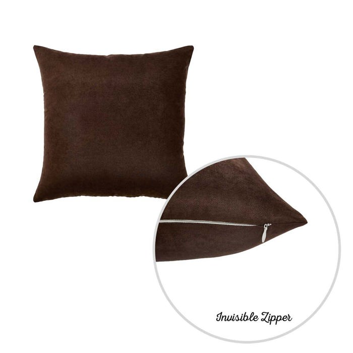 Honey Set of 2 Decorative Throw Pillow Cover Solid Color Lumbar & Square Pillowcase for Couch, Bedding