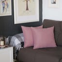 Light Pink 18X18" Honey Set of 2 Decorative Throw Pillow Cover Solid Color Lumbar & Square Pillowcase for Couch, Bedding